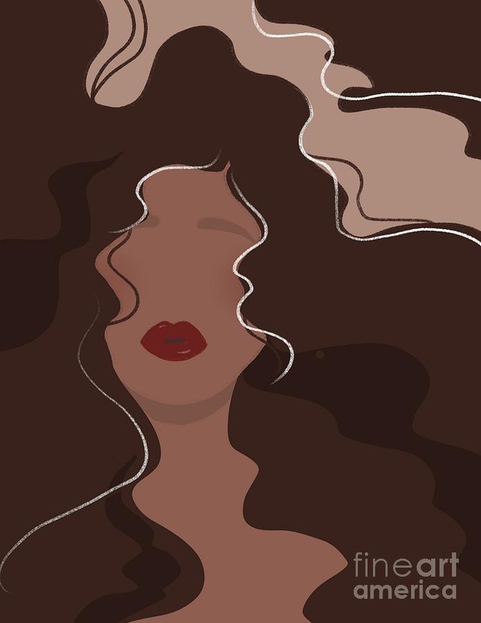 Black Woman Natural Hair, Red Lips, Abstract, UNFRAMED, Minimalist Print,  Minimalist Poster Art Digital Art by Logan Parker - Pixels