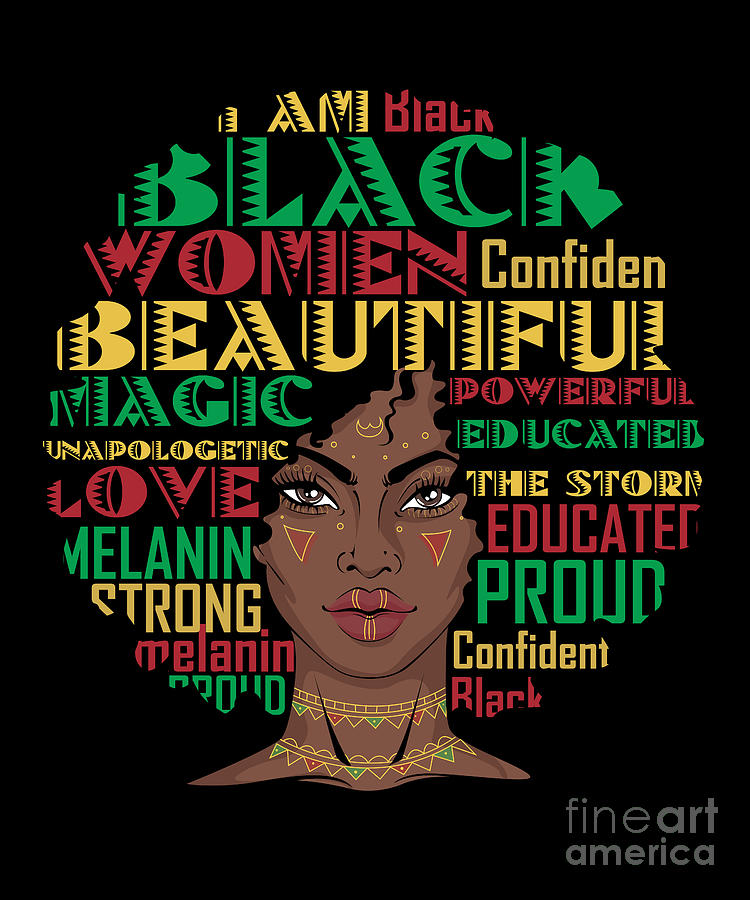 Black Woman Powerful African American Black Digital Art By Shirtom Fine Art America