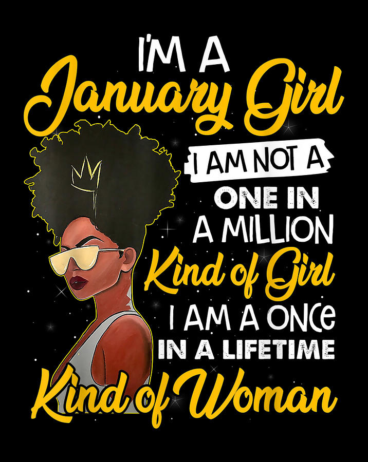 Black Women January Birthday Gifts I'm A January Queen Digital Art by ...