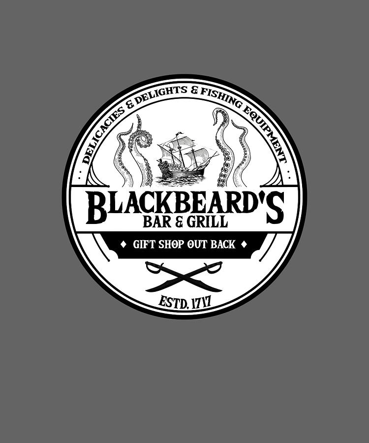 Blackbeards Bar and Grill Classic Painting by Knight Marshall | Fine ...