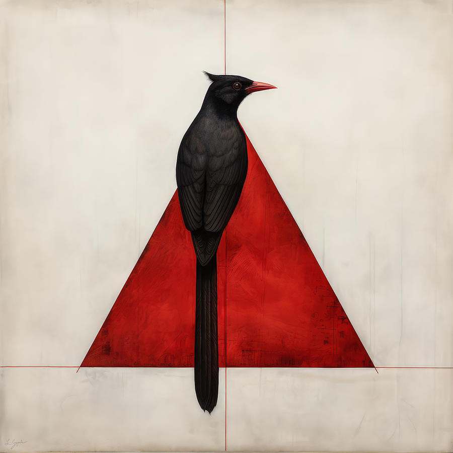 Cardinal Painting - Blackbird Art by Lourry Legarde