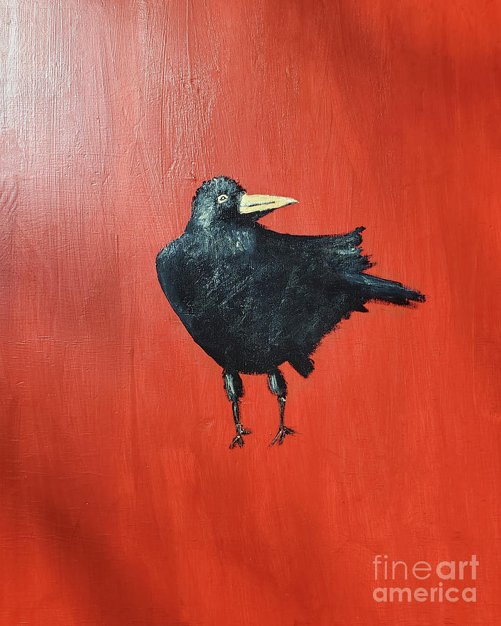 Blackbird Painting by Carol Eliassen