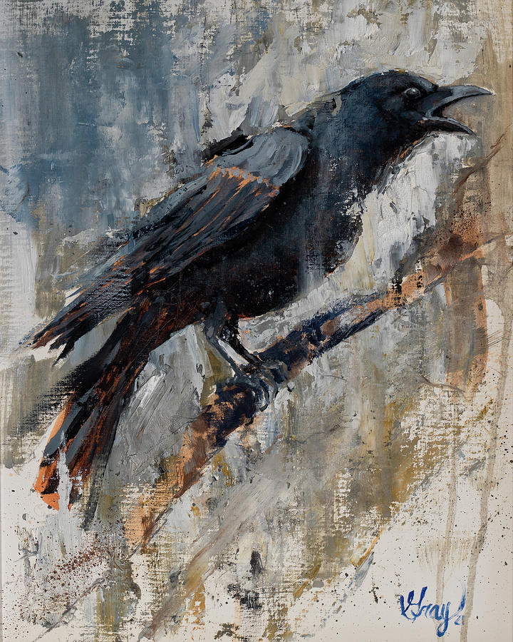 Blackbird Painting by Gray Artus