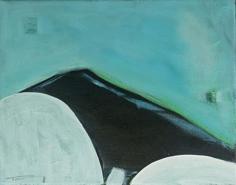 Blackbird on Snow Painting by Tim Nyberg