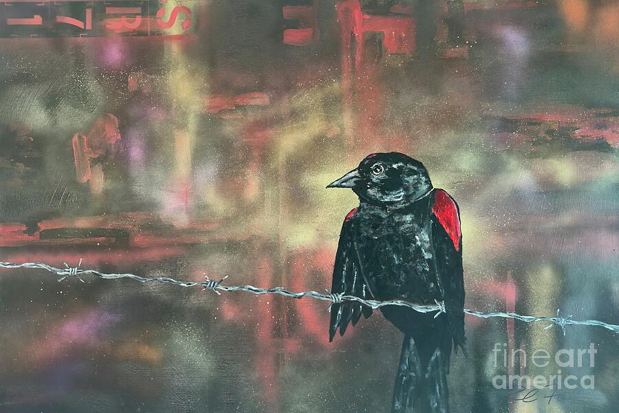 Blackbird Painting by Paul Foutz