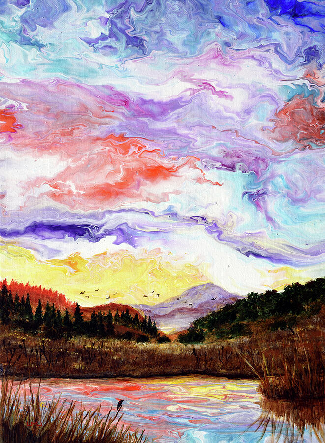 Blackbirds at the Wetlands Painting by Laura Iverson Blackbirds at the Wetlands Painting by Laura Iverson