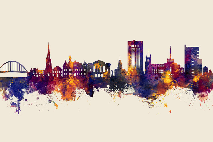 Blackburn England Skyline #25 Digital Art by Michael Tompsett