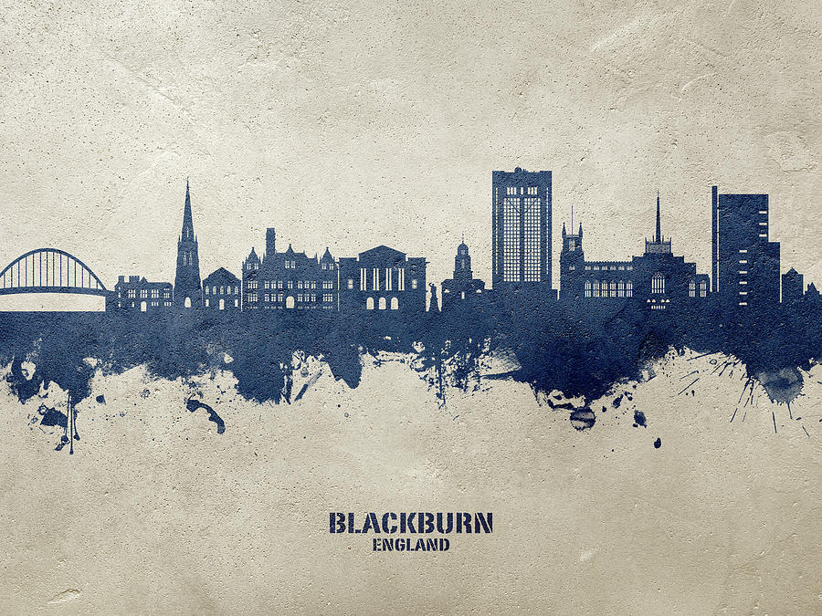 Blackburn England Skyline #40 Digital Art by Michael Tompsett