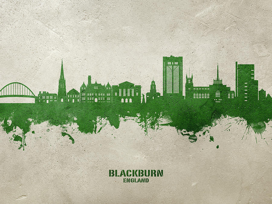 Blackburn England Skyline #41 Digital Art by Michael Tompsett