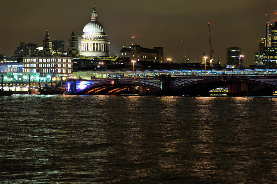 Blackfriars Bridge scene in London Photograph by Angelo DeVal