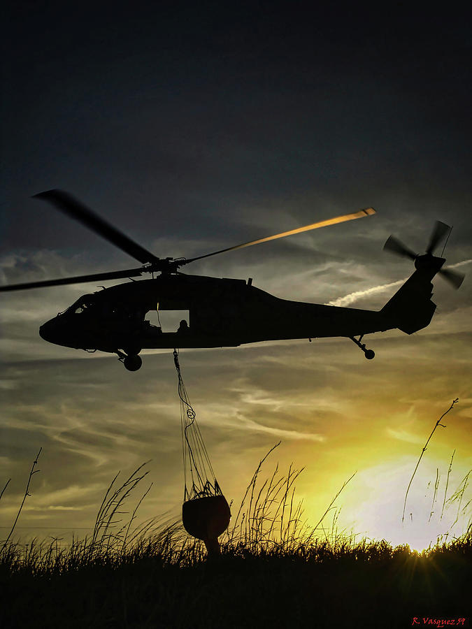 Blackhawk Helicopter With Bambi Bucket Photograph by Rene Vasquez