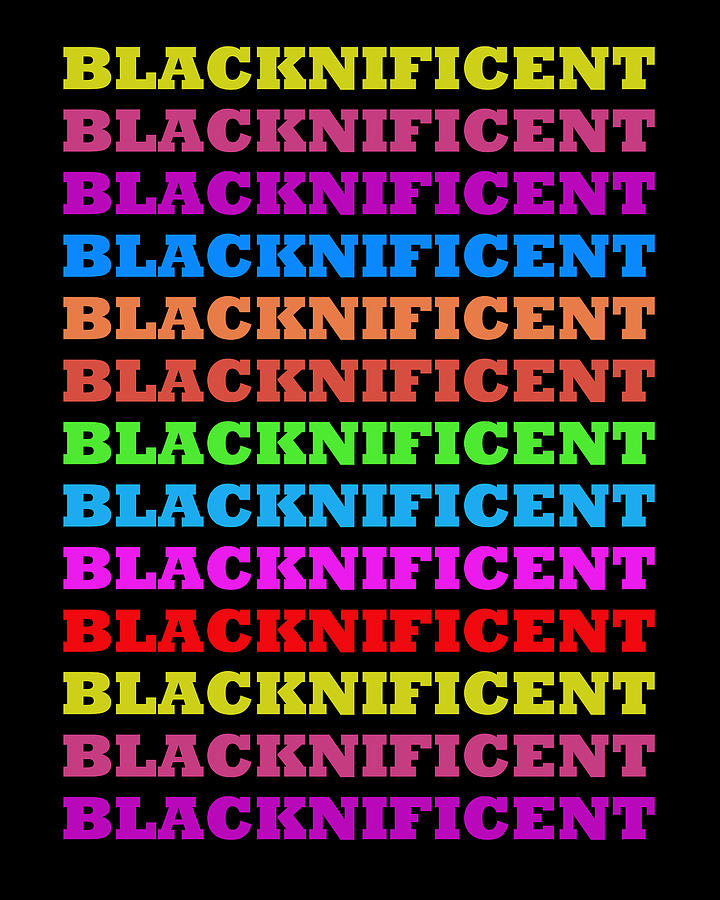 Blacknificent African-American Vintage 80s Look Cultural T-Shirt Painting by Tony Rubino