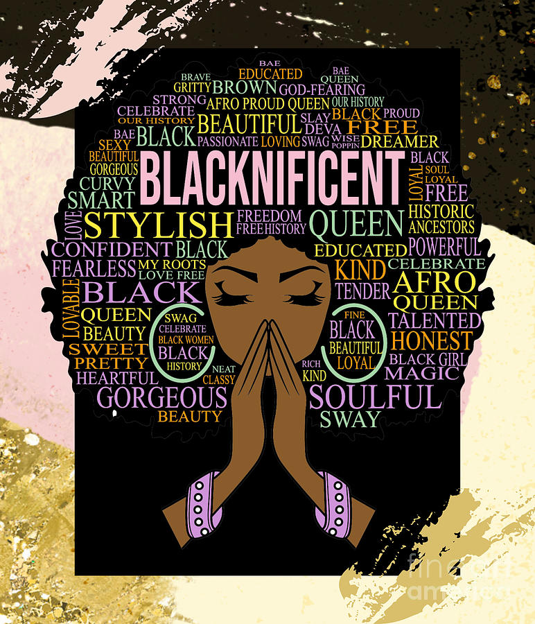 Blacknificent Melanin Queen Black Girl Magic Digital Art By Ebony 