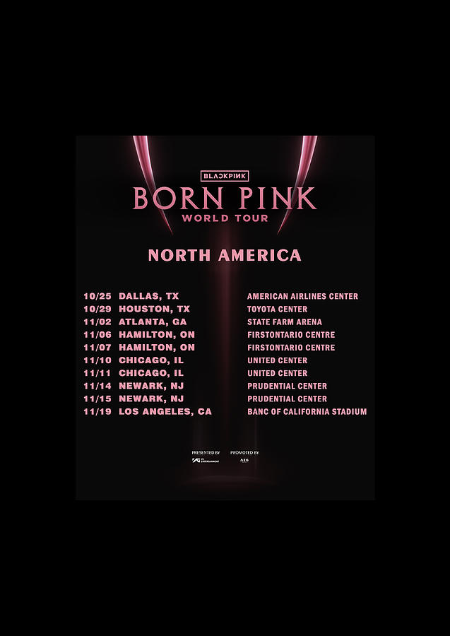 Blackpink Born Pink World Tour North America Date 2022 Sk78 Digital Art ...