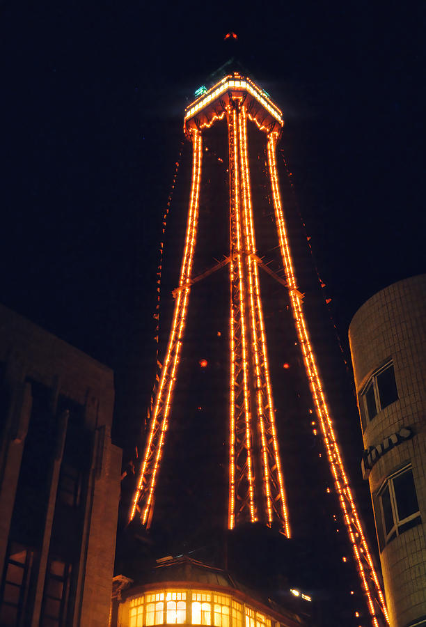 Blackpool Tower Nighttime Photograph by Kellice Swaggerty