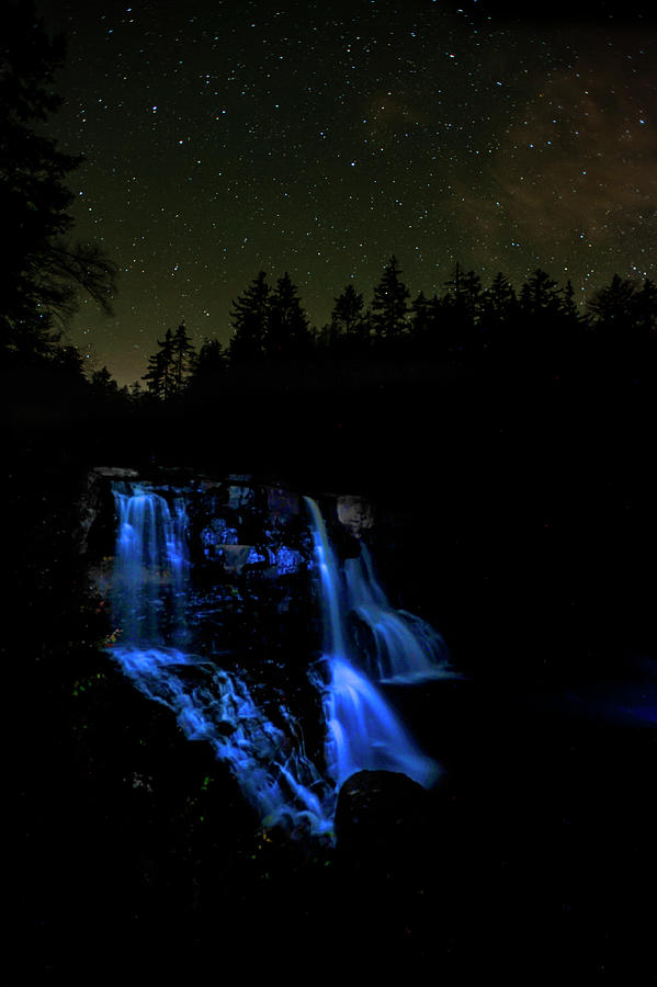 Blackwater Falls and milkyway Photograph by Dan Friend