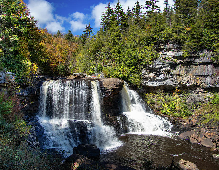Blackwater Falls in Fall Photograph by Matt Sexton