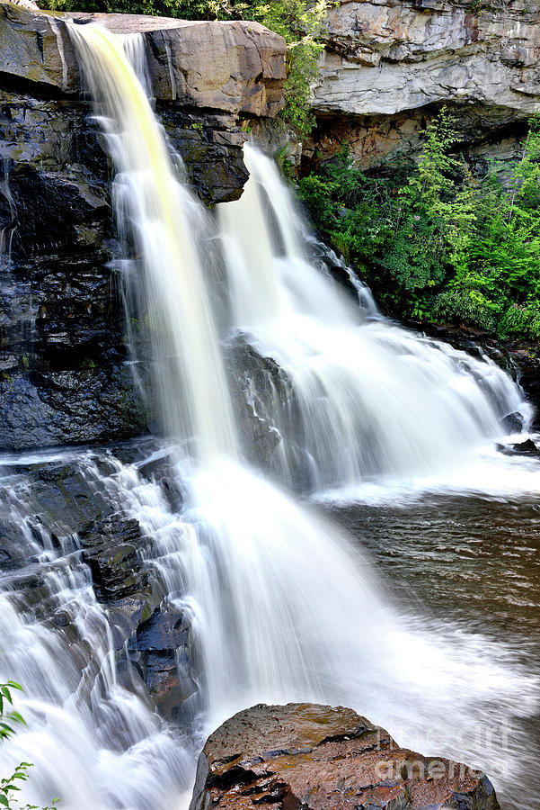 Blackwater Falls State Park - West Virginia - waterfall detail Photograph by Brendan Reals