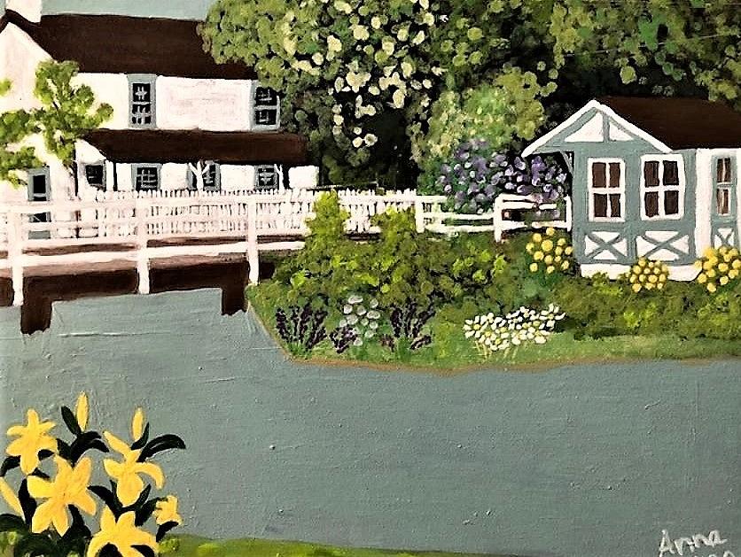 Blackwells Mills Canal House Painting by Agnieszka Gerwel