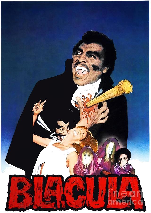 Blacula 1972 Blaxploitation Horror Painting By Dominic Parker - Fine ...