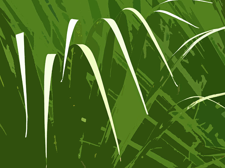 Blades of Grass Abstract Mixed Media by Sharon Williams Eng