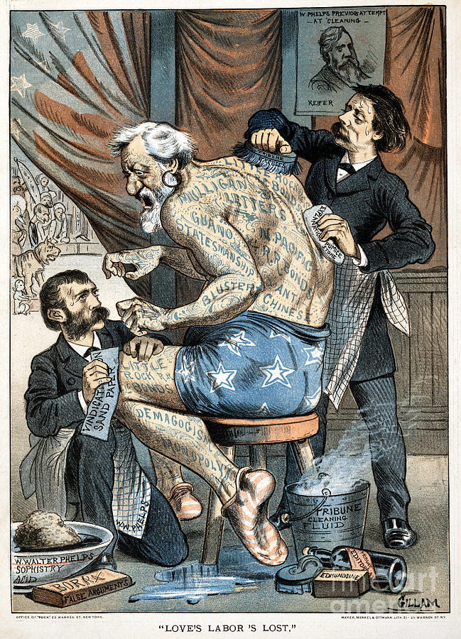 Blaine Cartoon, 1884 Photograph by Bernhard Gillam