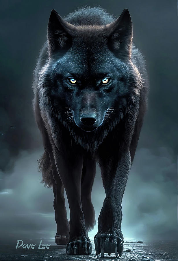 Black Wolf Not In The Mood To Play Digital Art by Dave Lee - Fine Art ...