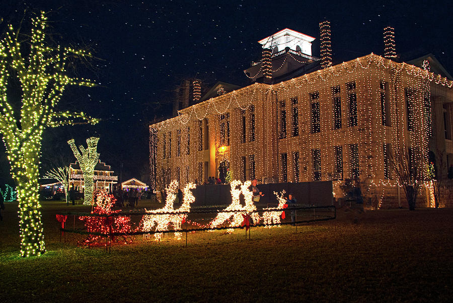 Blanco County Courthouse Christmas Photograph by Lynn Bauer