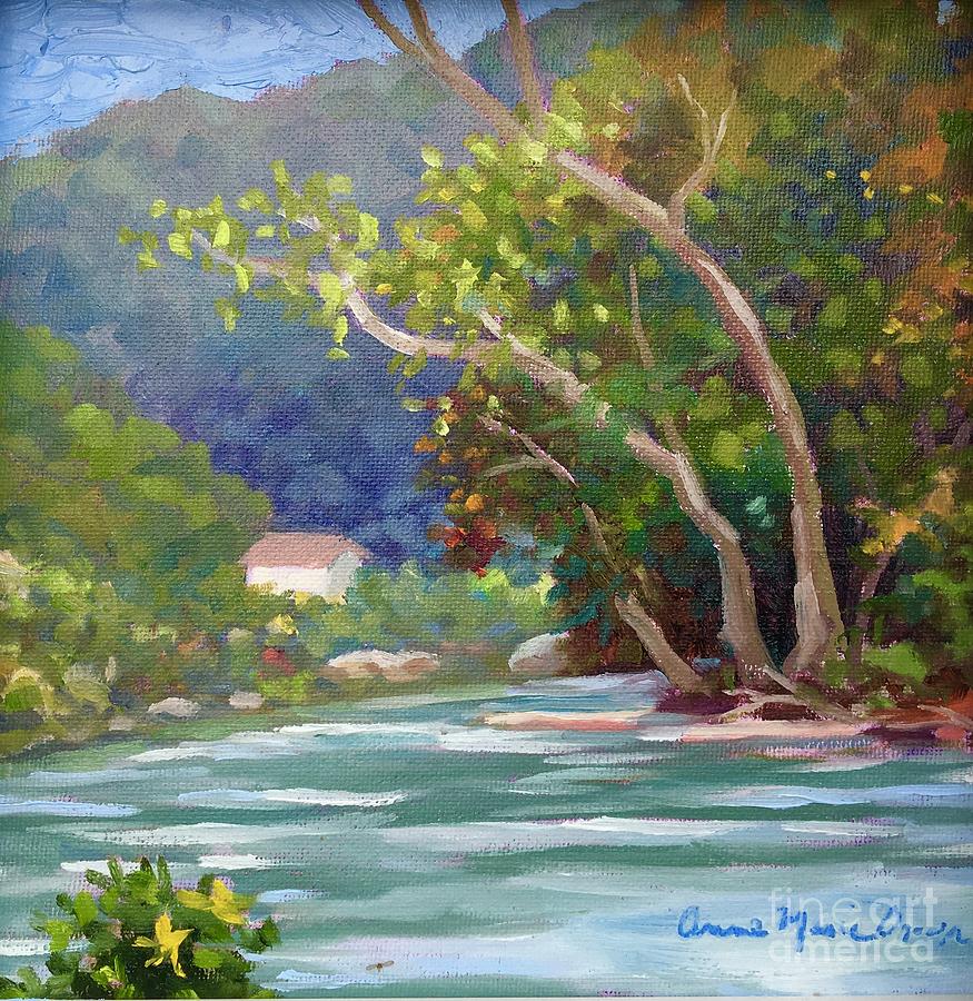 Blanhasset Island River View Painting by Anne Marie Brown