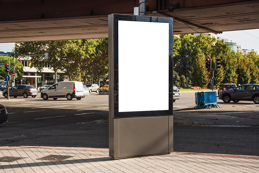 Blank advertisement panel at street Photograph by Photography taken by Mario Gutiérrez.