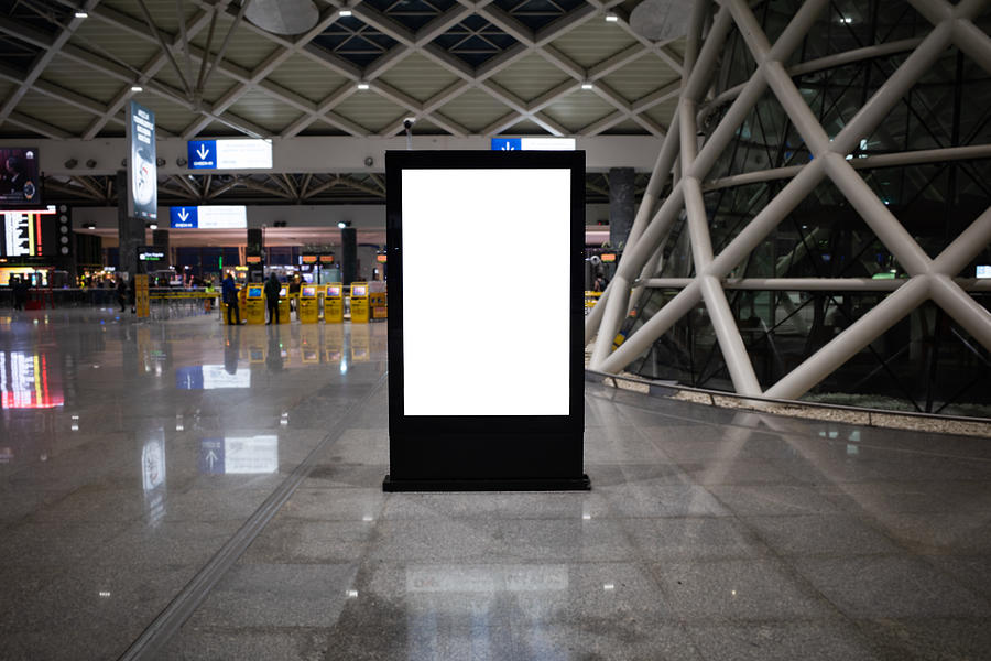 Blank Billboard At Airport Photograph by Lupengyu