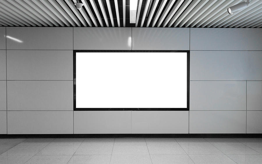 Blank Billboard On Subway Photograph by Lupengyu