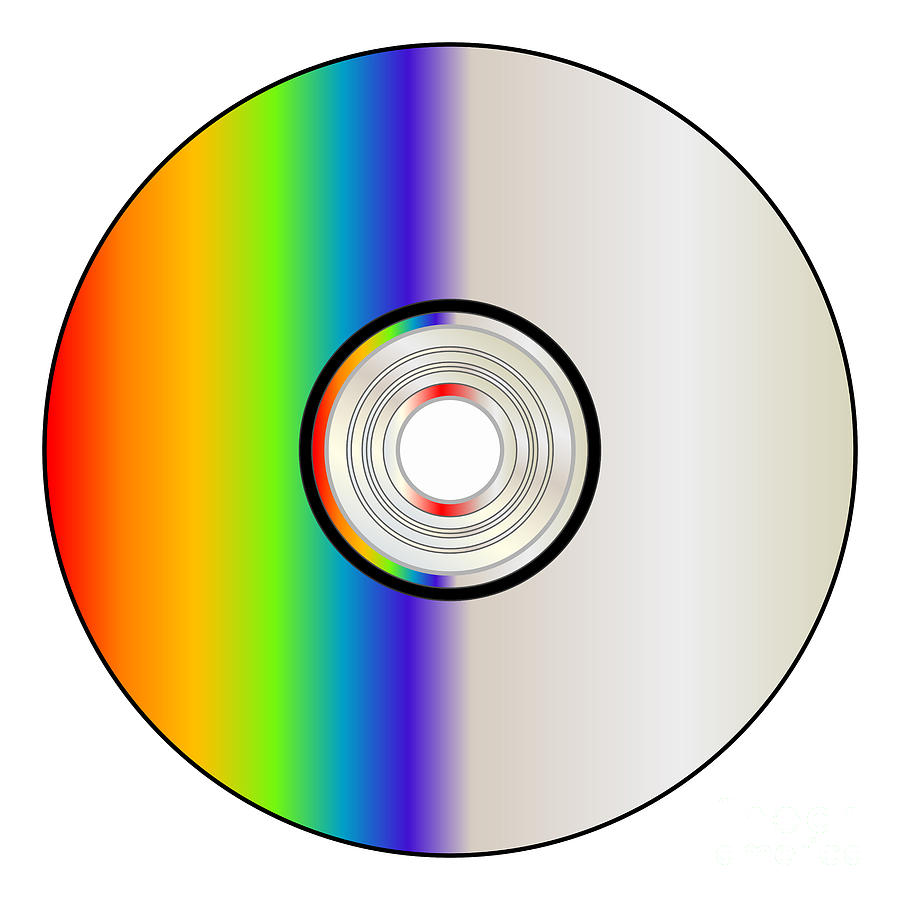 Blank CD Disc With Rainbow by Bigalbaloo Stock
