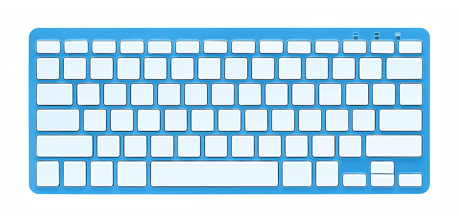 Blank computer Keyboard (Clipping path!) isolated on white background Photograph by Hudiemm