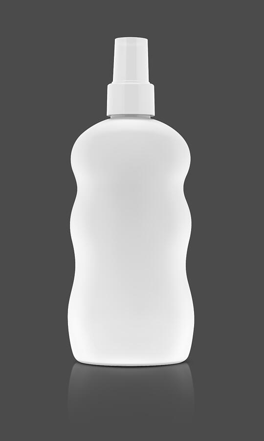 Blank Cosmetic Spray Bottle Isolated On Gray Background Photograph by Obewon
