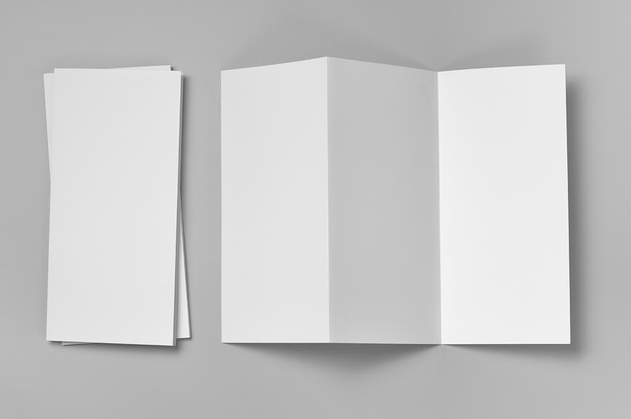 Blank flyer, 6-page, Z-fold (Accordion) Photograph by --zirko--