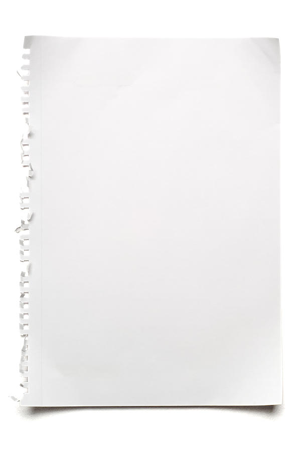 Blank isolated sheet of white paper Photograph by Stockcam
