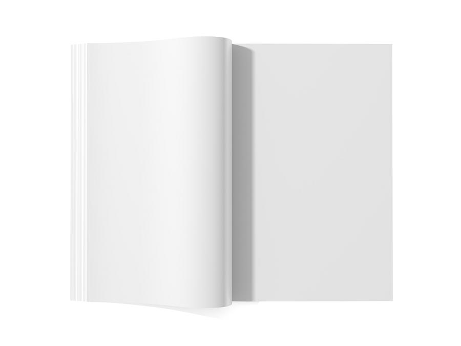 Blank magazine book for white pages Photograph by Hh5800