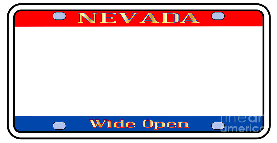 Blank Nevada License Plate Digital Art By Bigalbaloo Stock   Blank Nevada License Plate Bigalbaloo Stock 