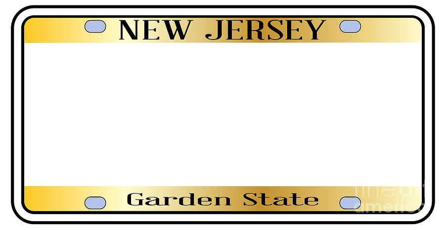 Blank New Jersey State License Plate Digital Art By Bigalbaloo Stock 