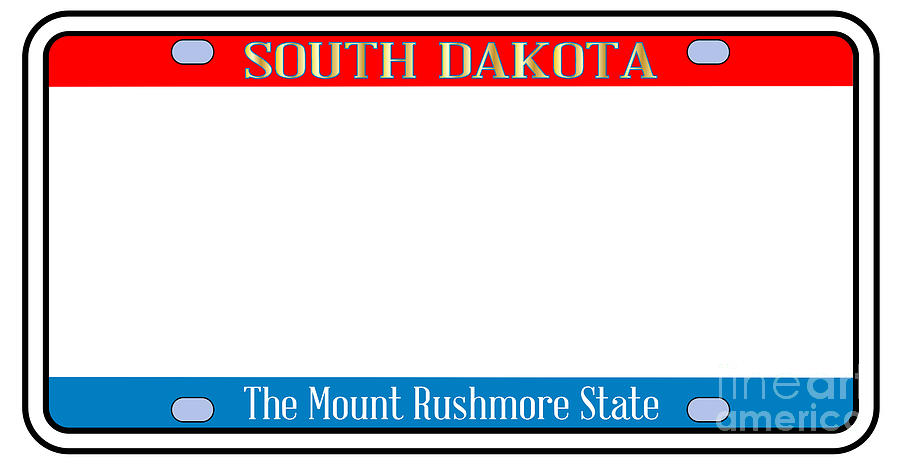 Blank South Dakota License Plate Digital Art By Bigalbaloo Stock Fine   Blank South Dakota License Plate Bigalbaloo Stock 