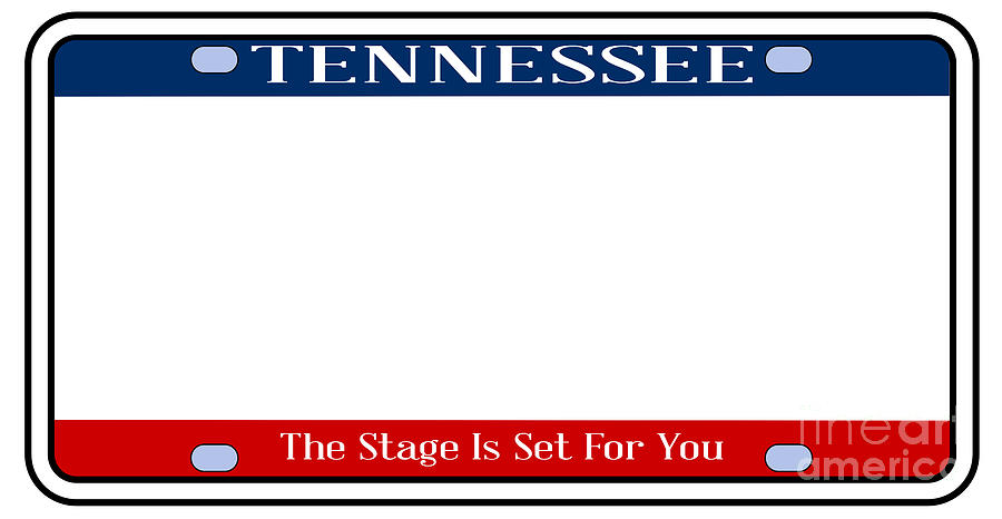 Blank Tennessee State License Plate Digital Art By Bigalbaloo Stock   Blank Tennessee State License Plate Bigalbaloo Stock 