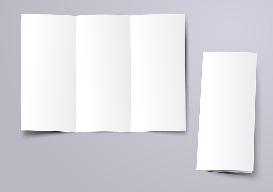 Blank Trifold Brochure Drawing by Amtitus