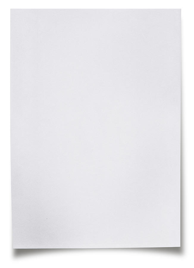 Blank White Paper Sheet Photograph by Fotograzia