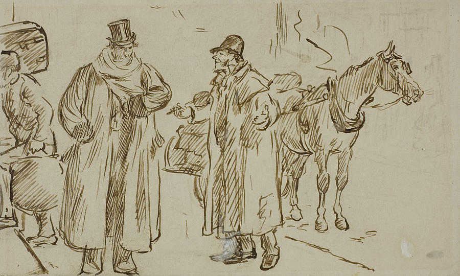 Blarney Drawing by Charles Samuel Keene