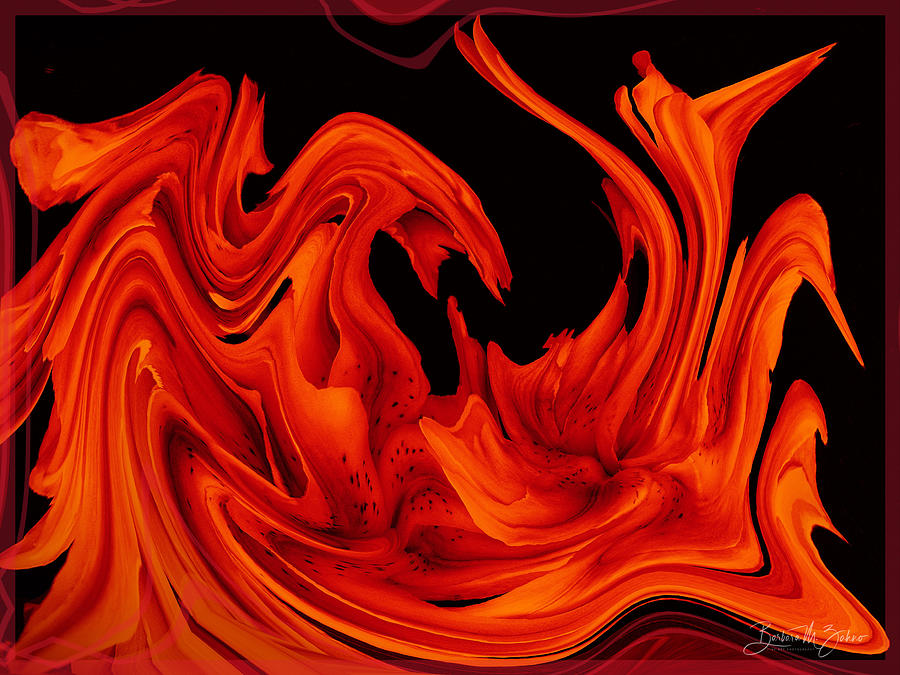 Blazing Fire - Abstract Photograph by Barbara Zahno - Fine Art America