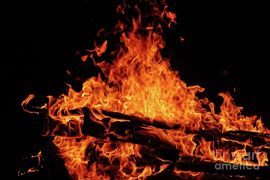 Blazing fire Photograph by Claudia Evans - Fine Art America