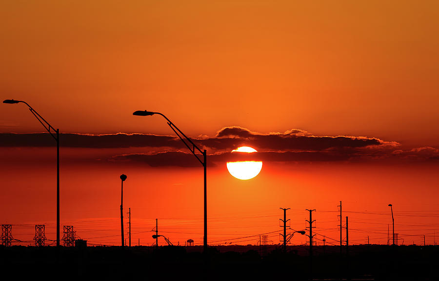Blazing hot sunset in Dallas Texas Photograph by David Ilzhoefer