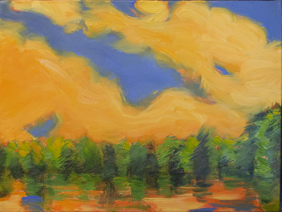 Impressionism Painting - Blazing Light Over a Creek by Aaron Bowles