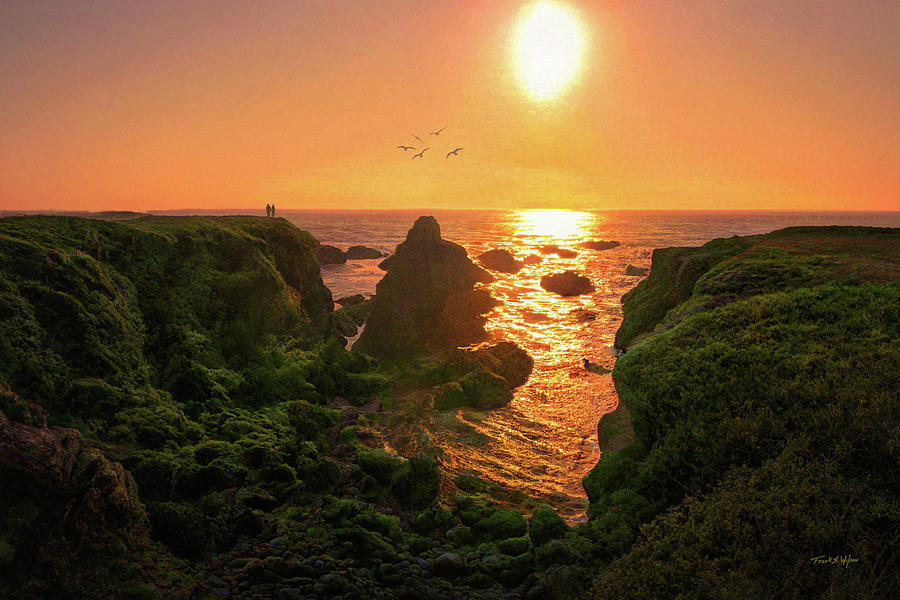Blazing Ocean Sunset Photograph by Frank Wilson